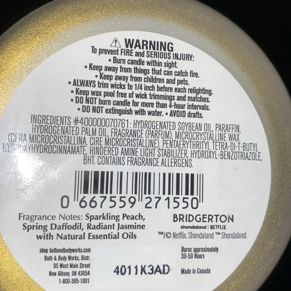 Bath and Bodyworks Bridgestone Collection One Wick Candle - Picture 4 of 4